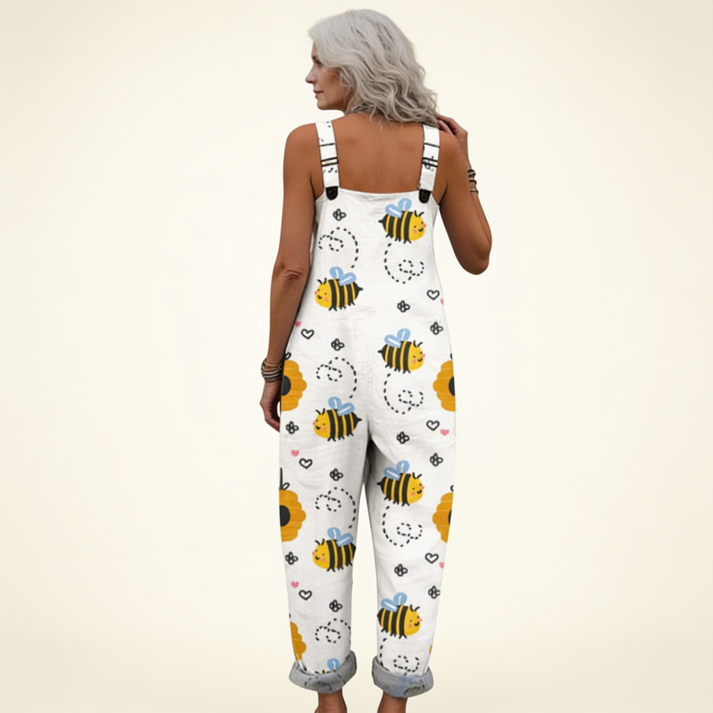 Victoire - Meadow Bee Print Overalls