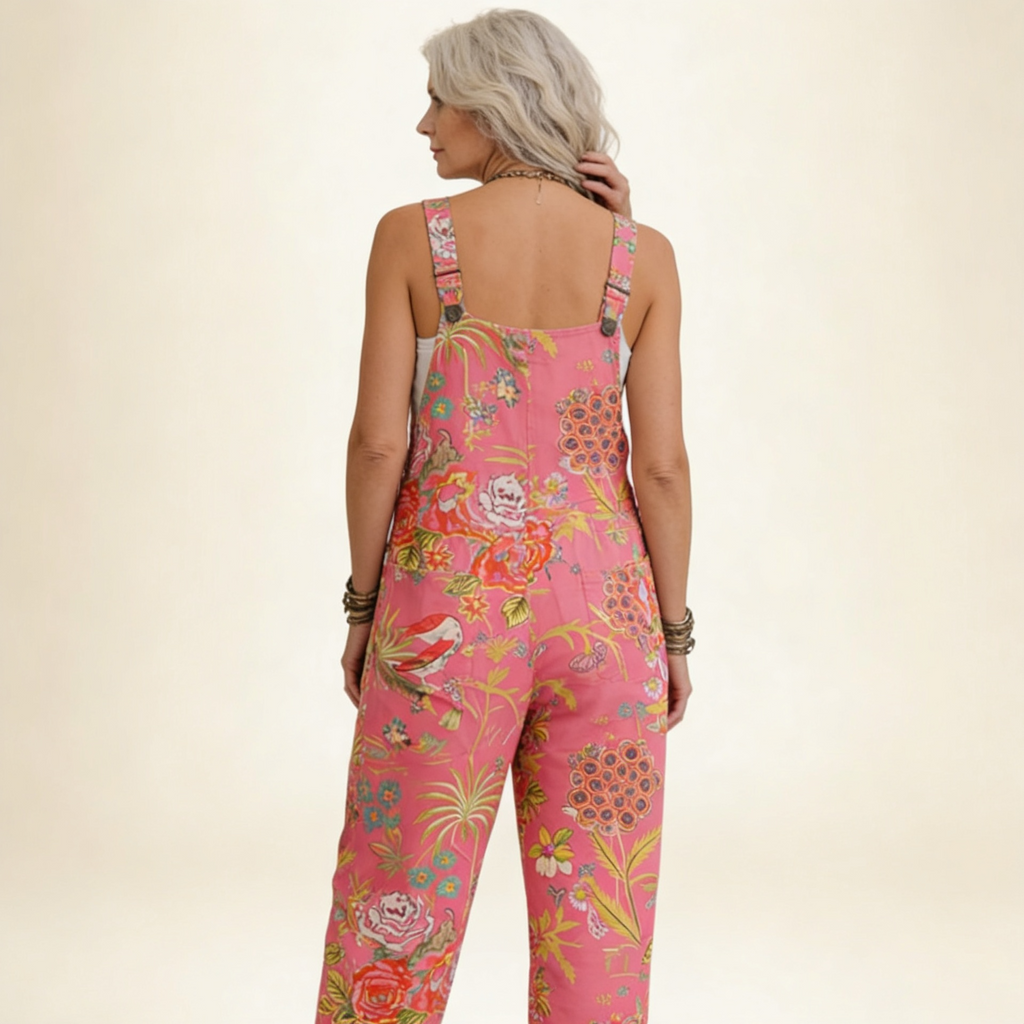 Isaline - Radiant Tropical Floral Overalls