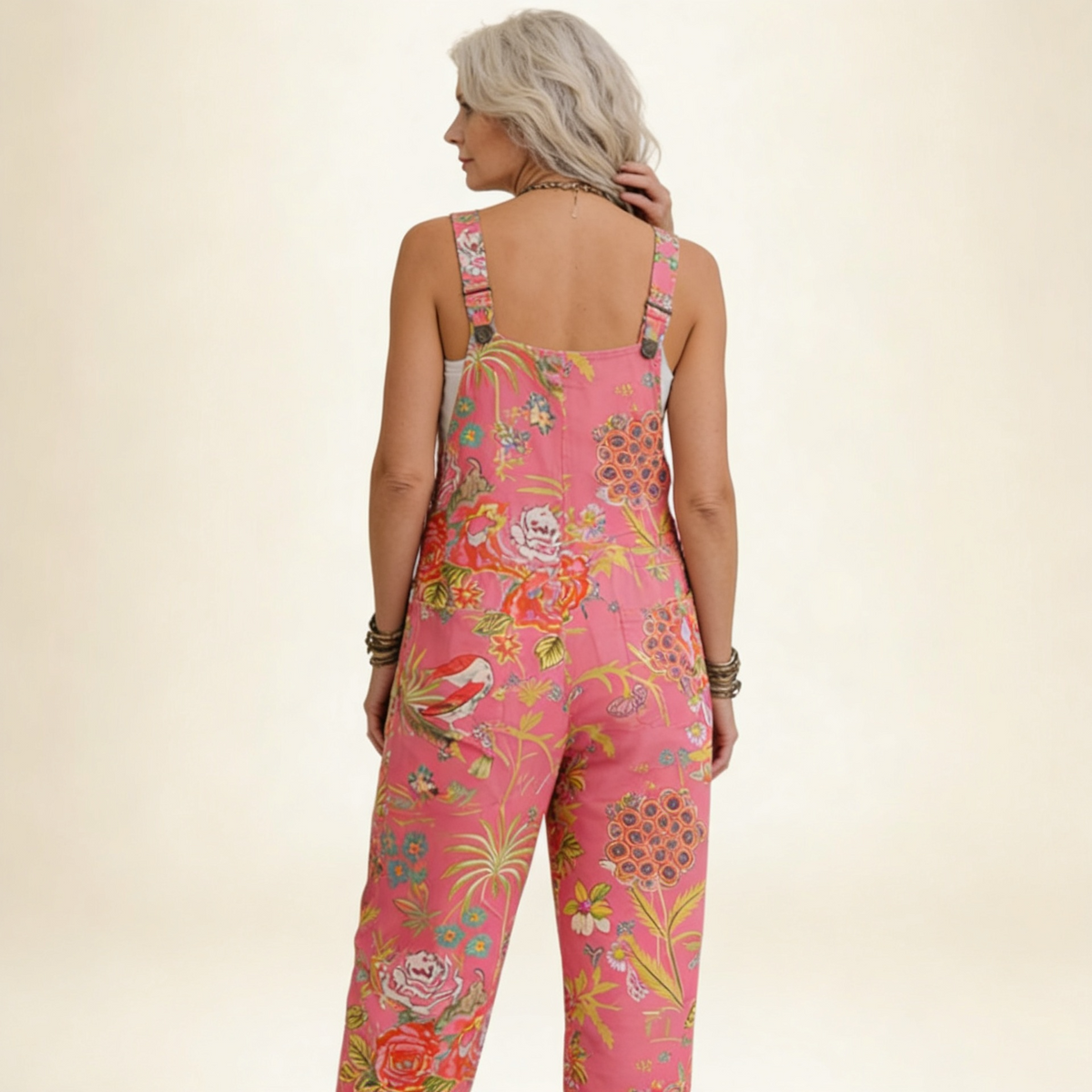 Isaline - Radiant Tropical Floral Overalls