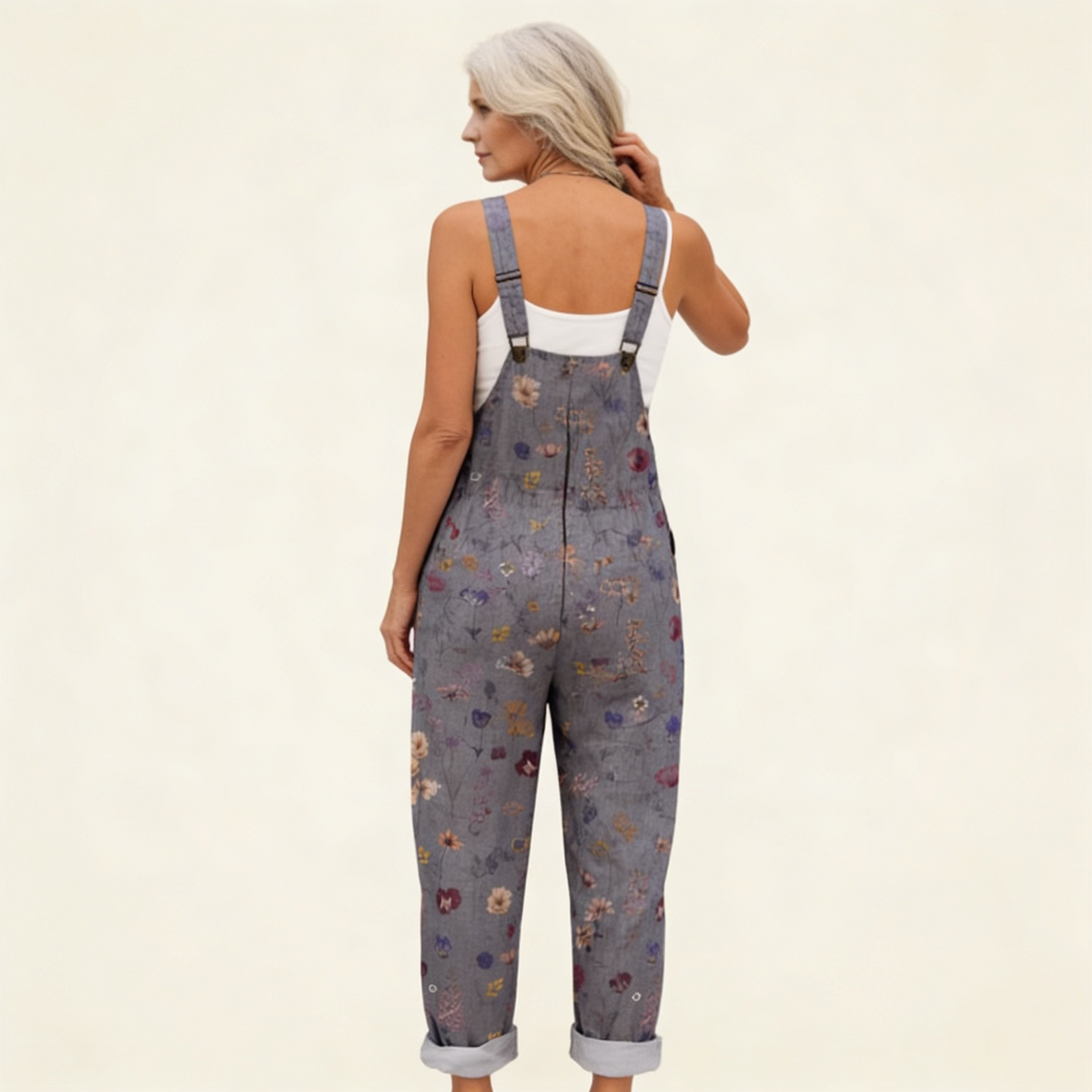 Elodie - Boho Floral Print Overalls