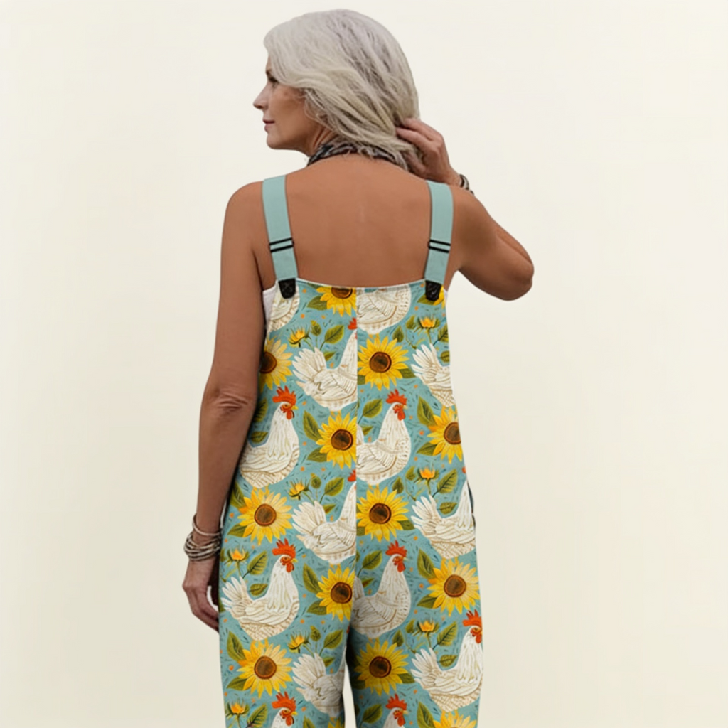 Elodie - Radiant Country Sunflower Overalls