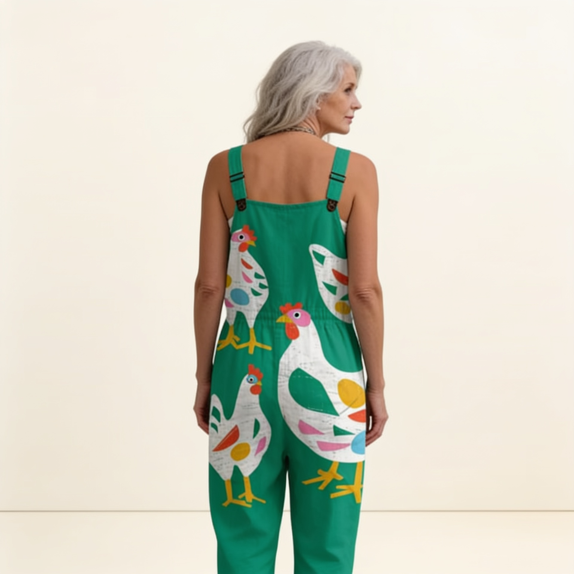 Apolline - Playful Luminous Meadow Green Overalls