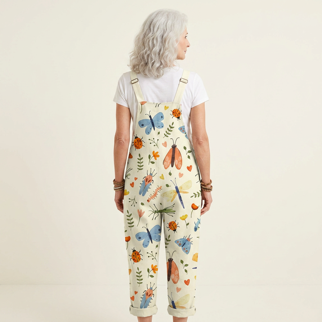 Melisande - Luminous Delicate Nature Print Overalls