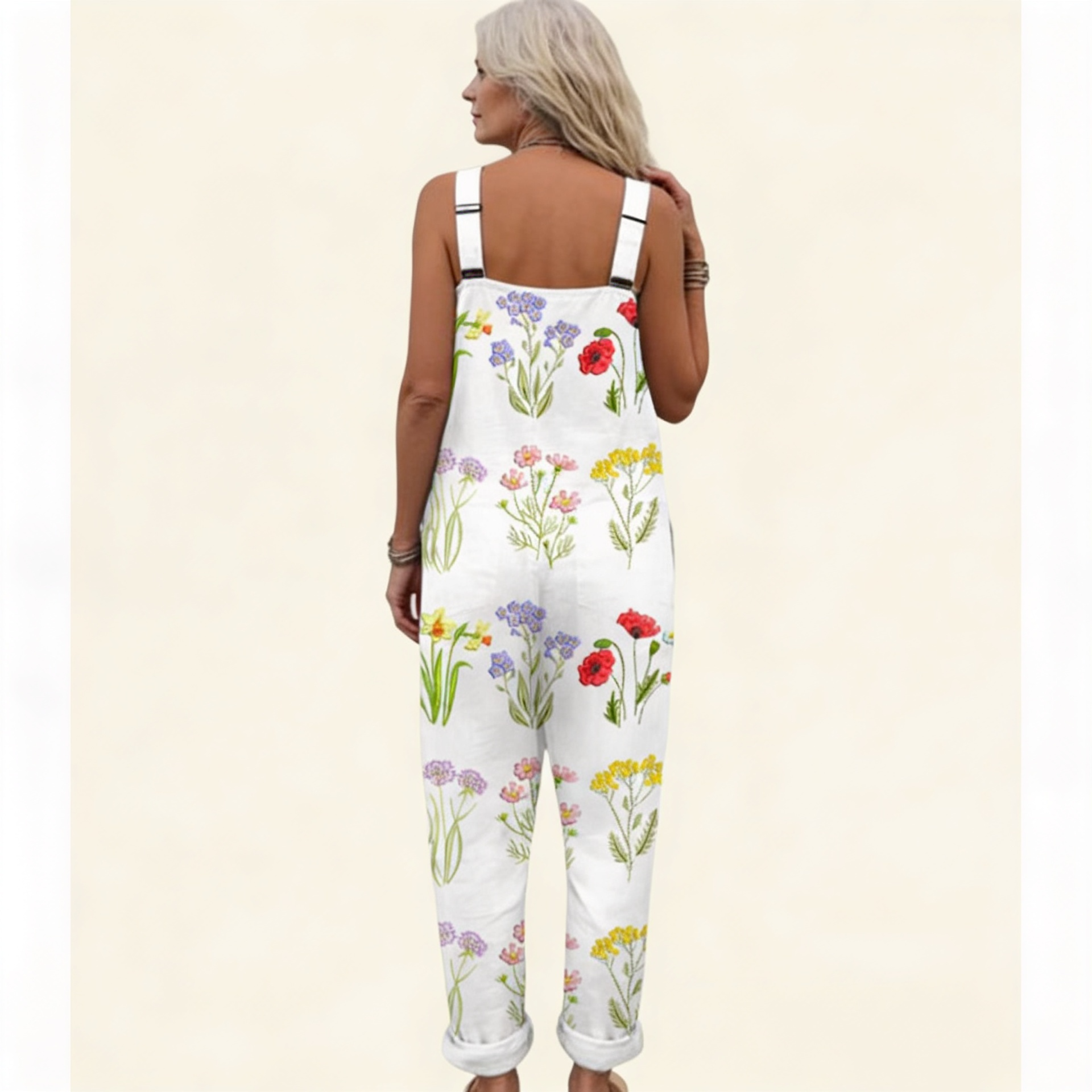 Clemence - Luminous Delicate Country Floral Overalls