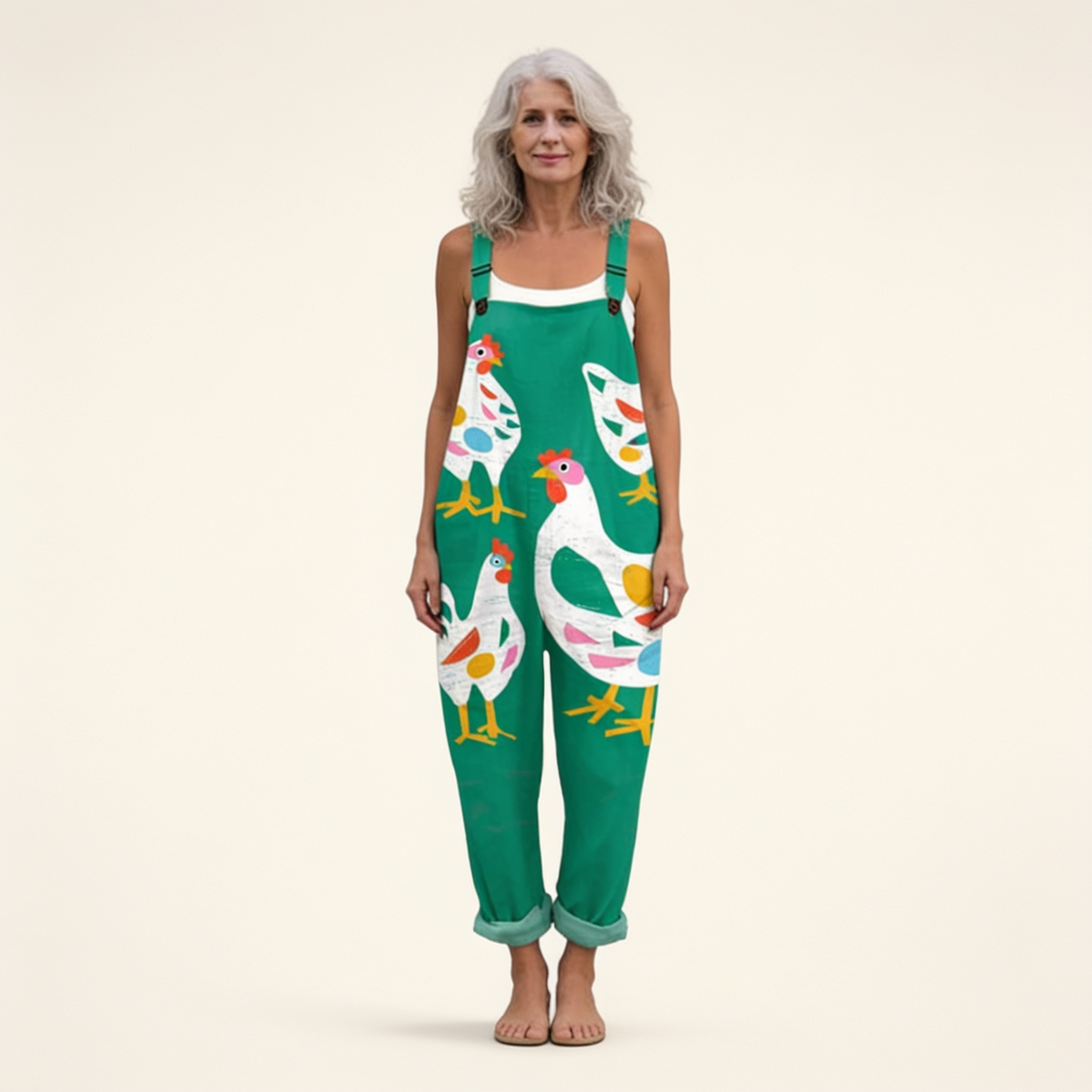Apolline - Playful Luminous Meadow Green Overalls