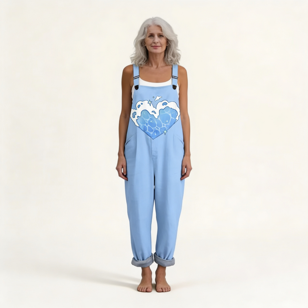Leonie - Azure Heart Poetic Overalls