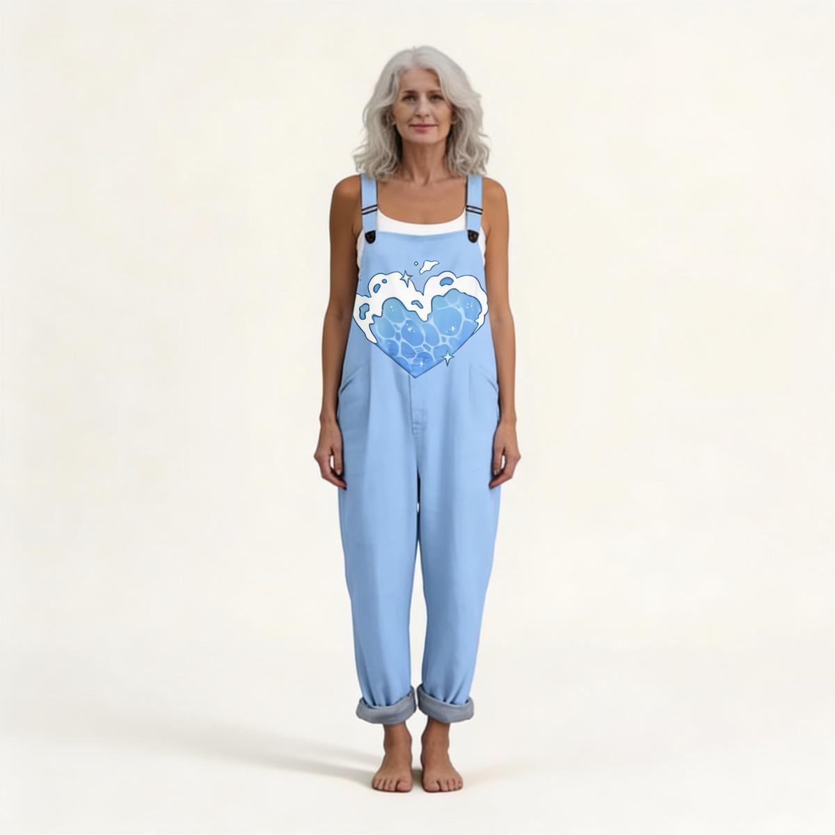 Leonie - Azure Heart Poetic Overalls