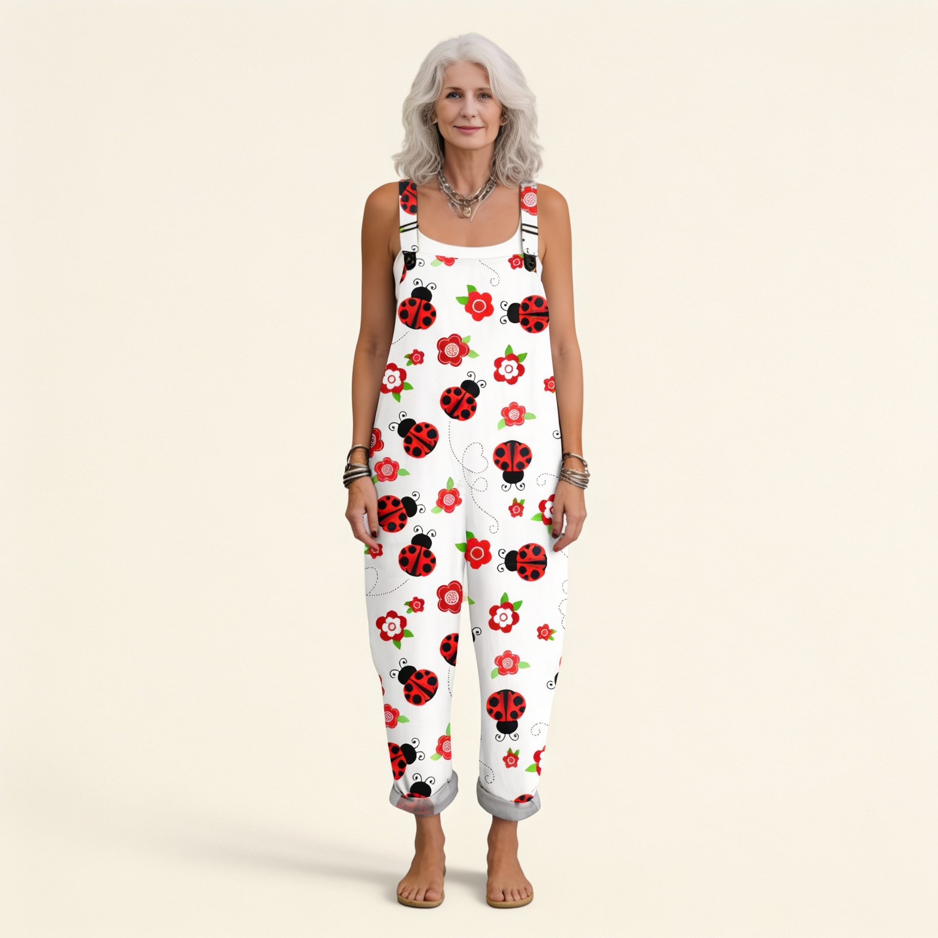 Gabrielle - Luminous Country Ladybug Overalls