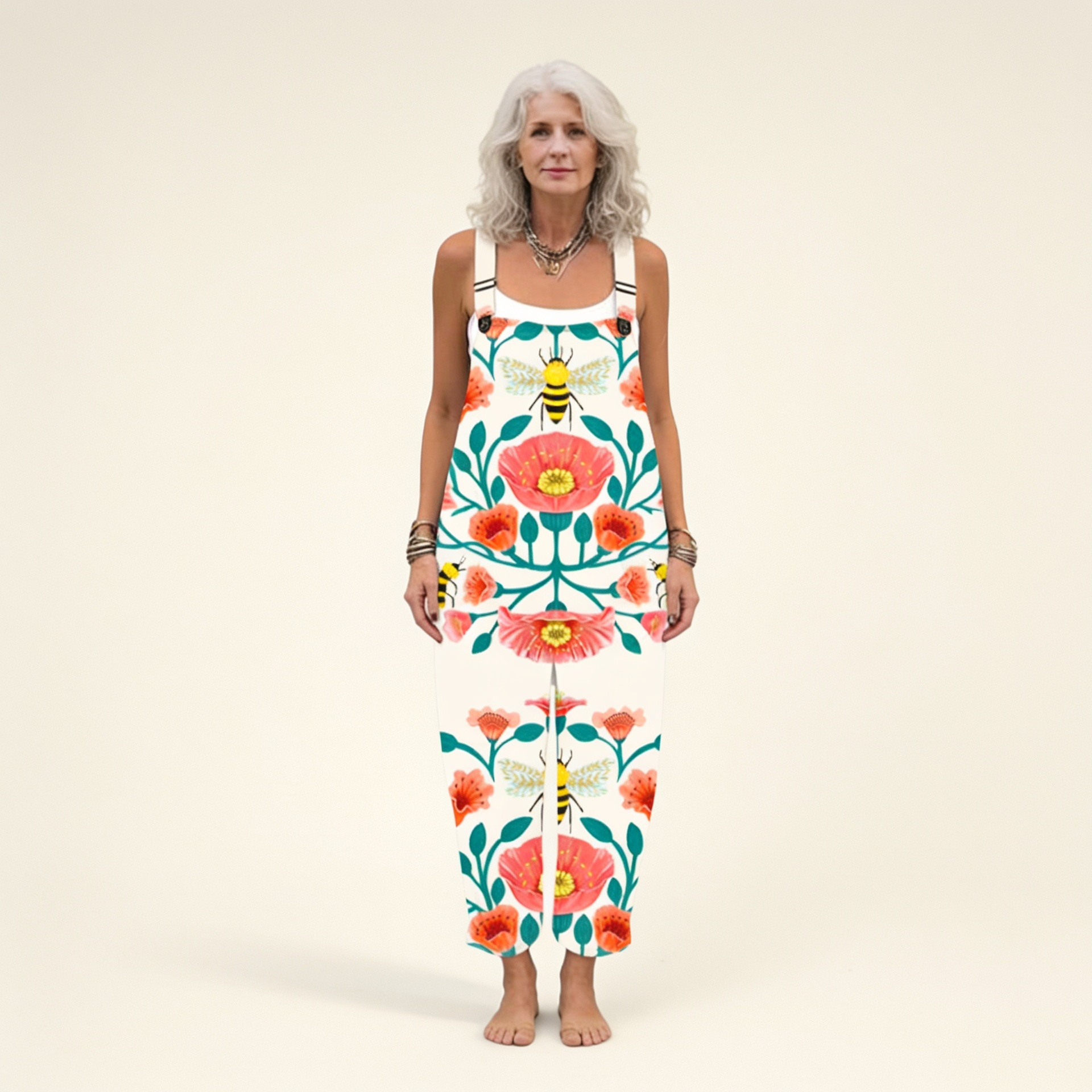 Amandine - Luminous Soothing Floral Overalls