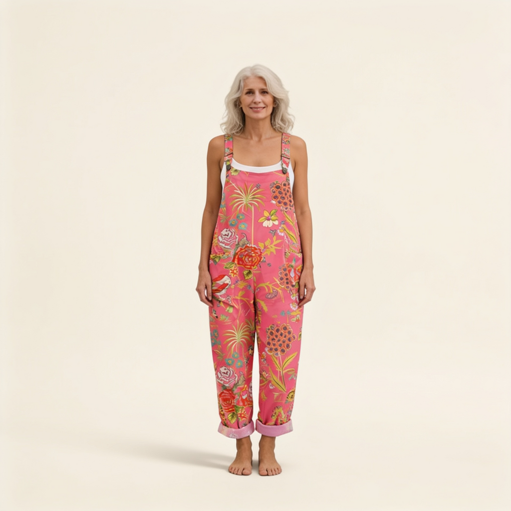 Isaline - Radiant Tropical Floral Overalls