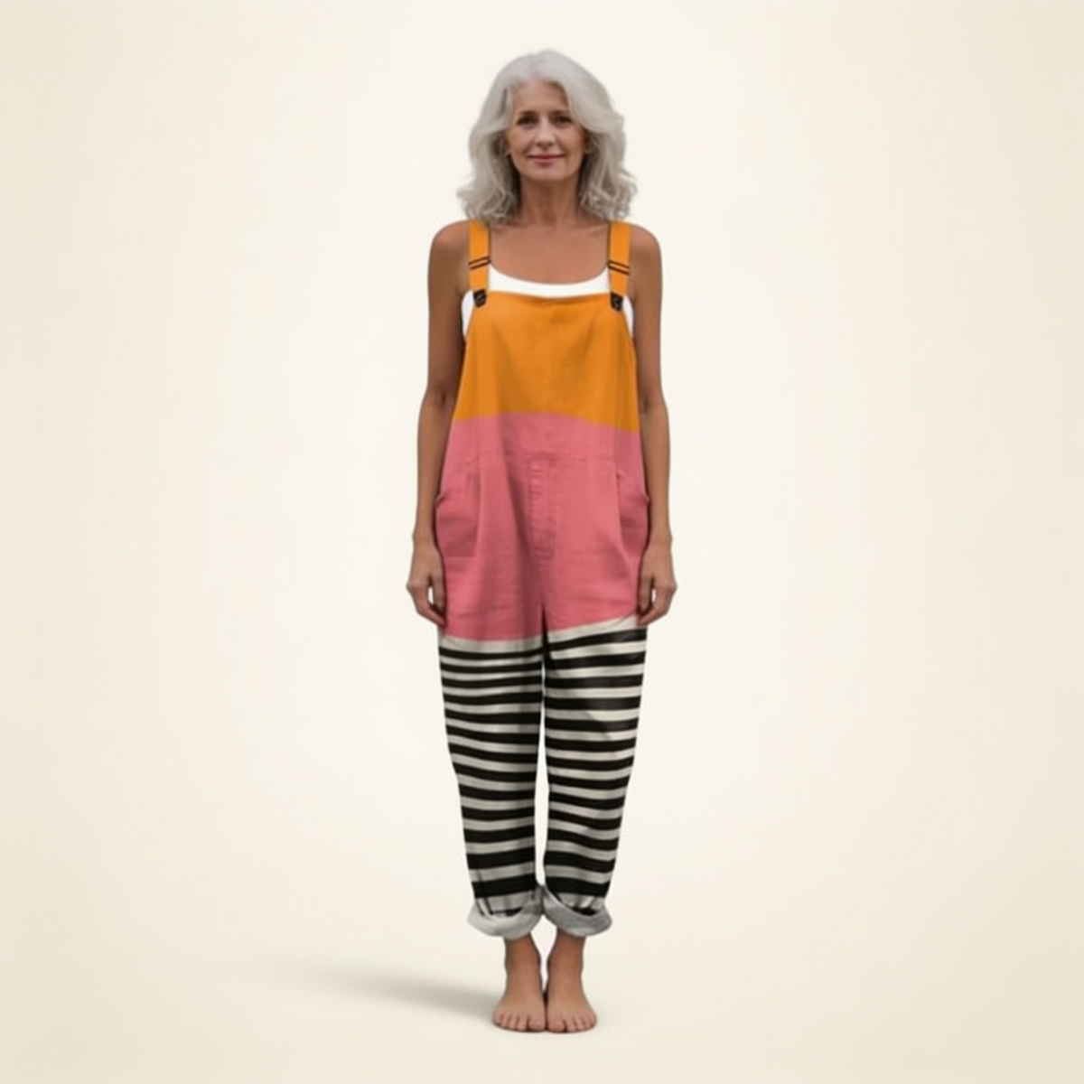 Isaline - Modern Solar Colorblock Overalls
