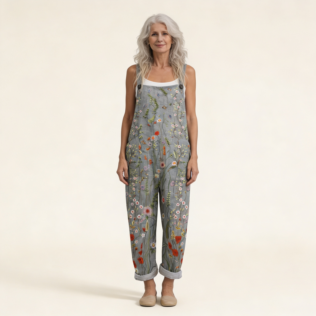 Adeline - Meadow Floral Print Overalls