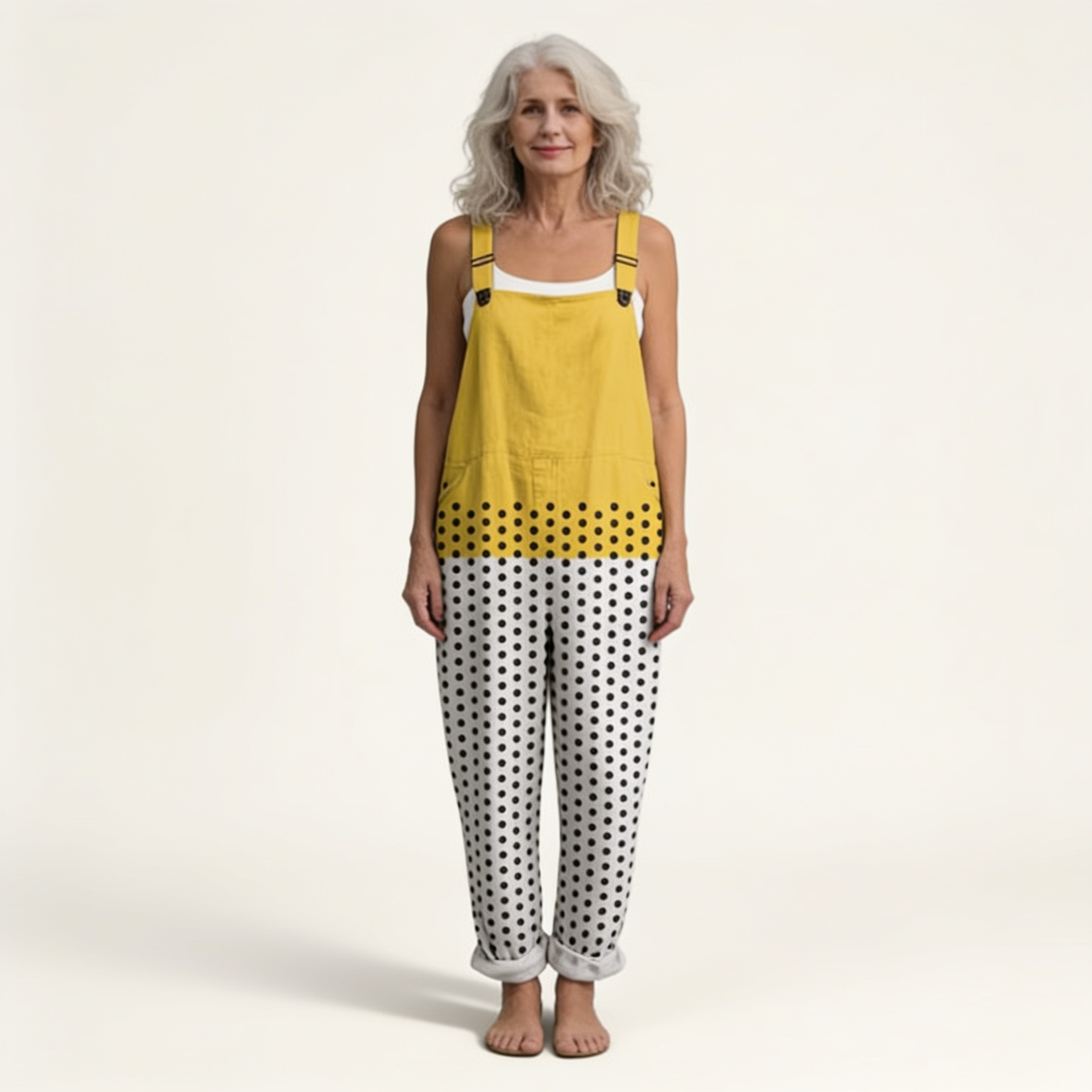 Victoire - Graphic Polka Dot Overalls
