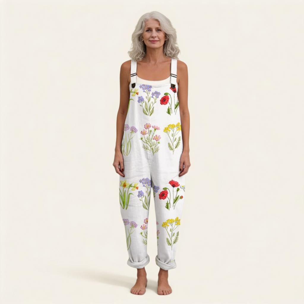 Clemence - Luminous Delicate Country Floral Overalls