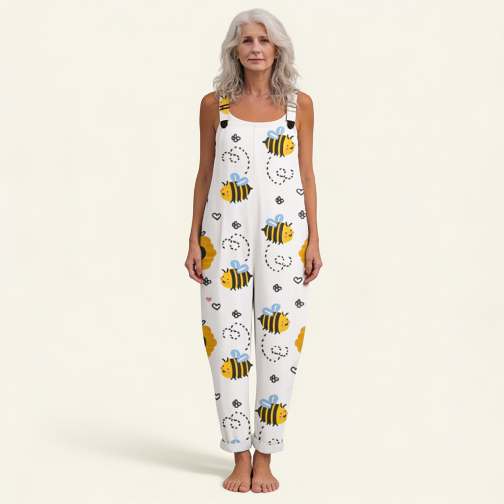 Victoire - Meadow Bee Print Overalls