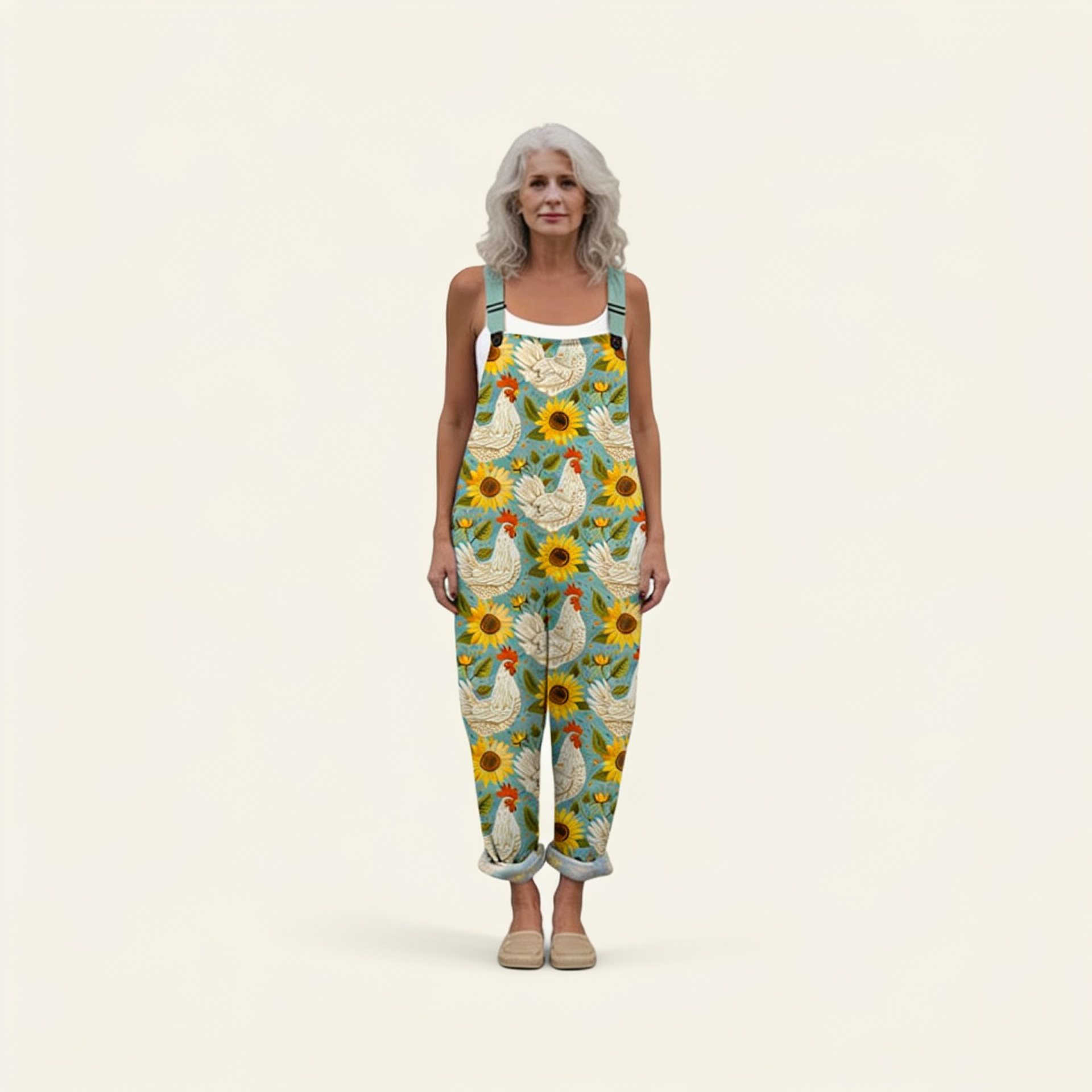 Elodie - Radiant Country Sunflower Overalls