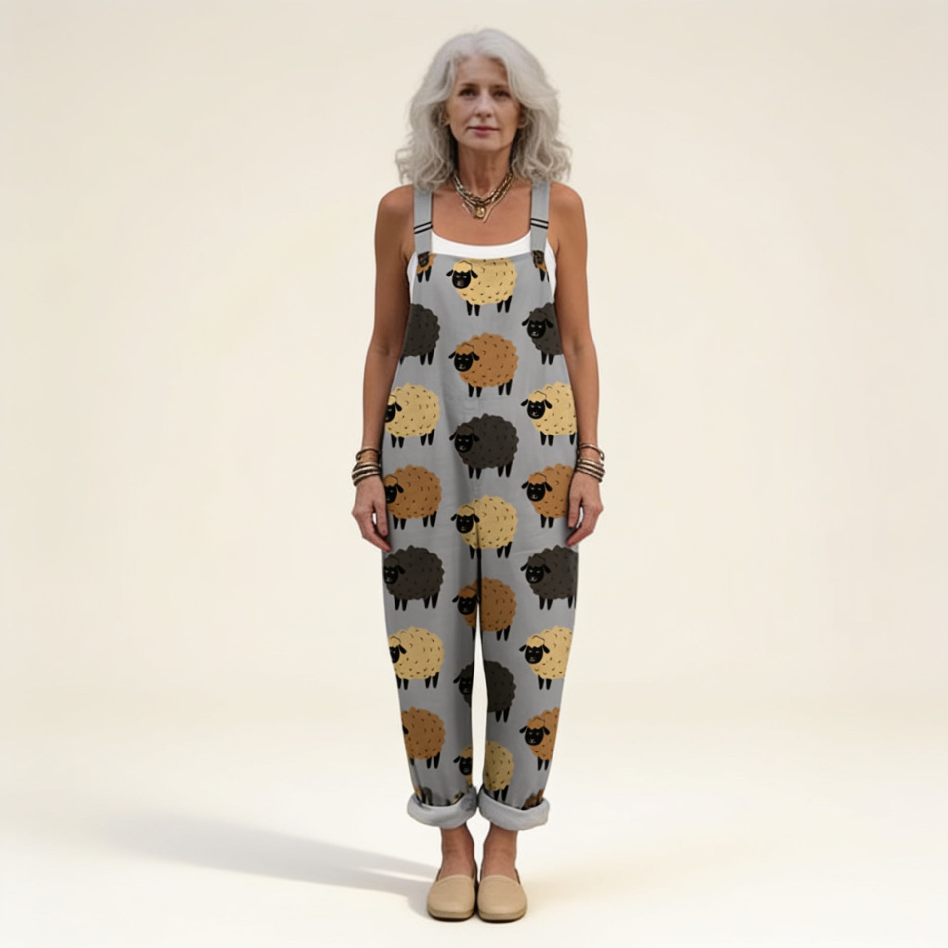 Amandine - Rustic Meadow Sheep Overalls