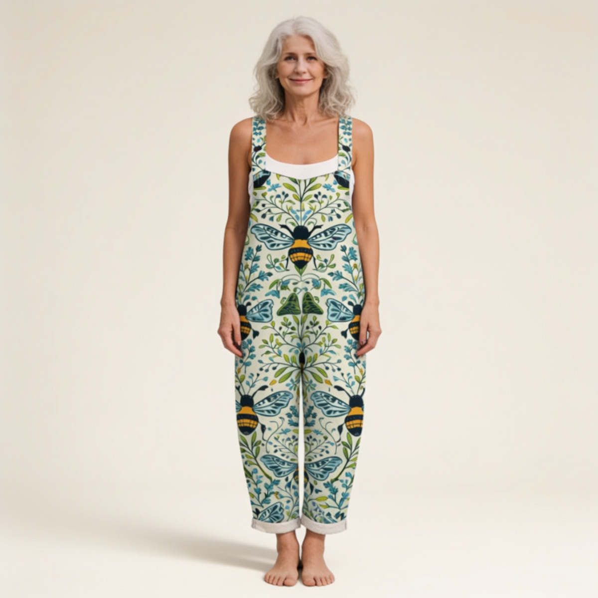 Maelys - Botanical Bee Symmetry Overalls