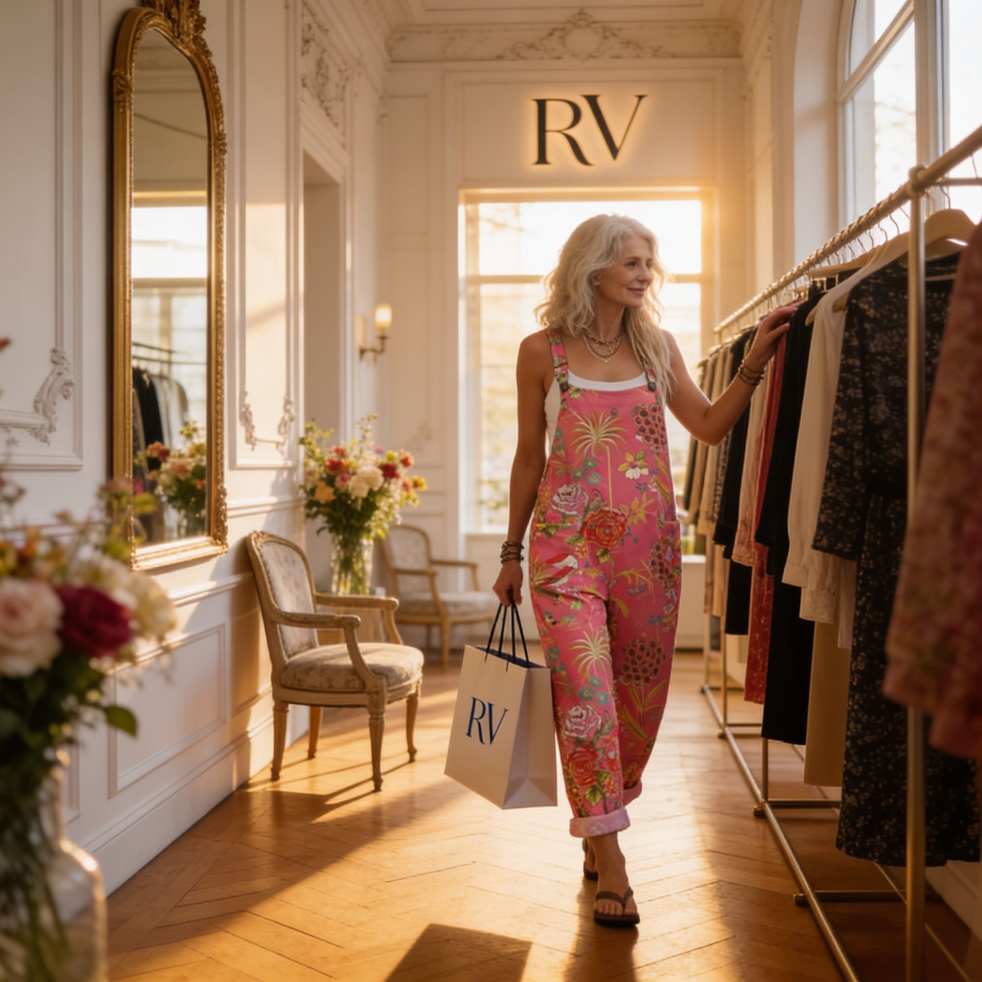 Isaline - Radiant Tropical Floral Overalls