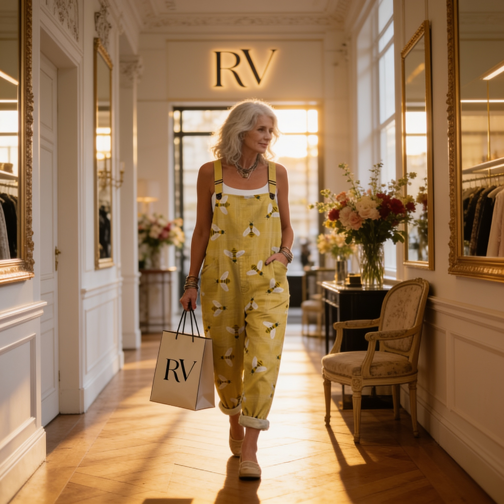 Elodie - Sunny Bee Print Overalls