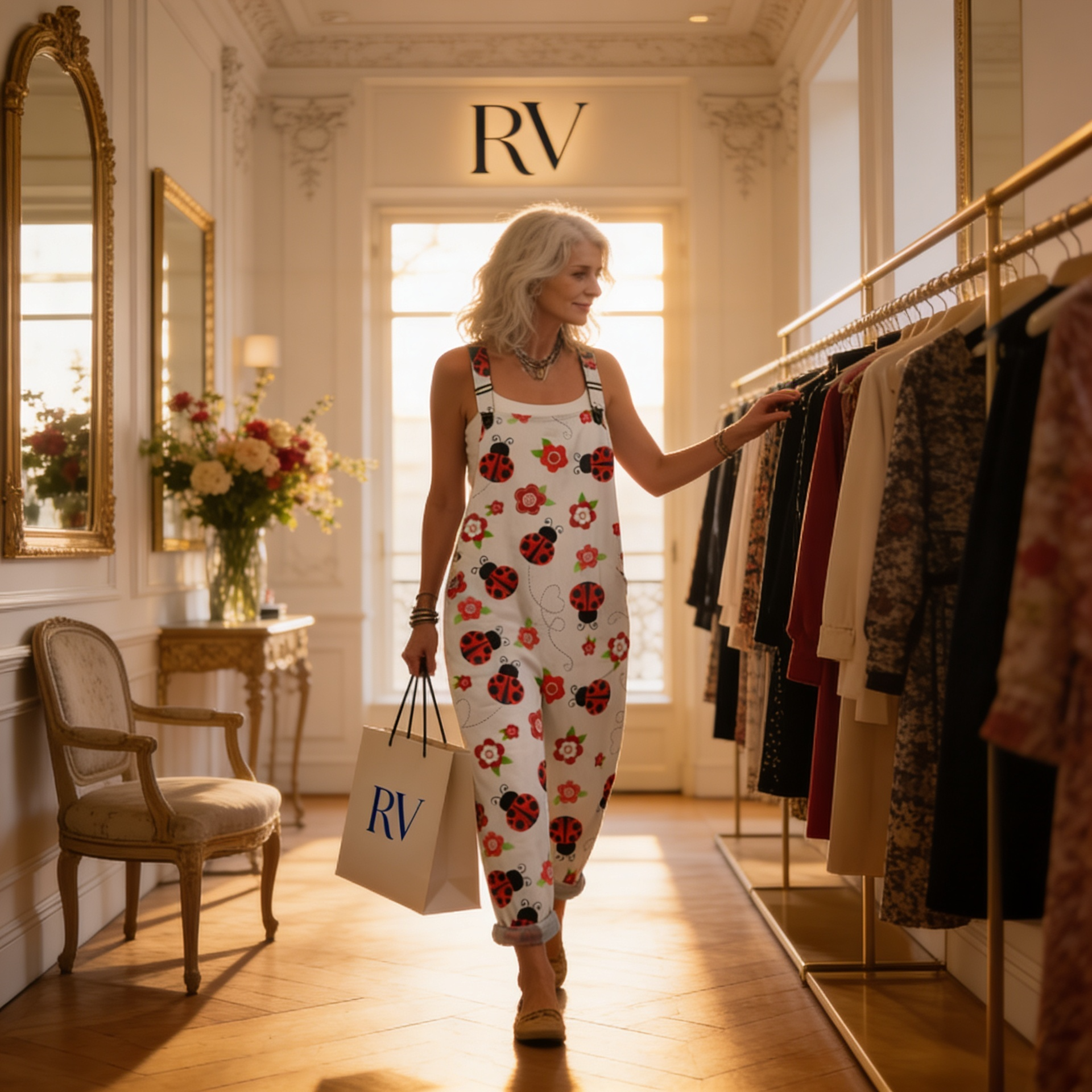 Gabrielle - Luminous Country Ladybug Overalls