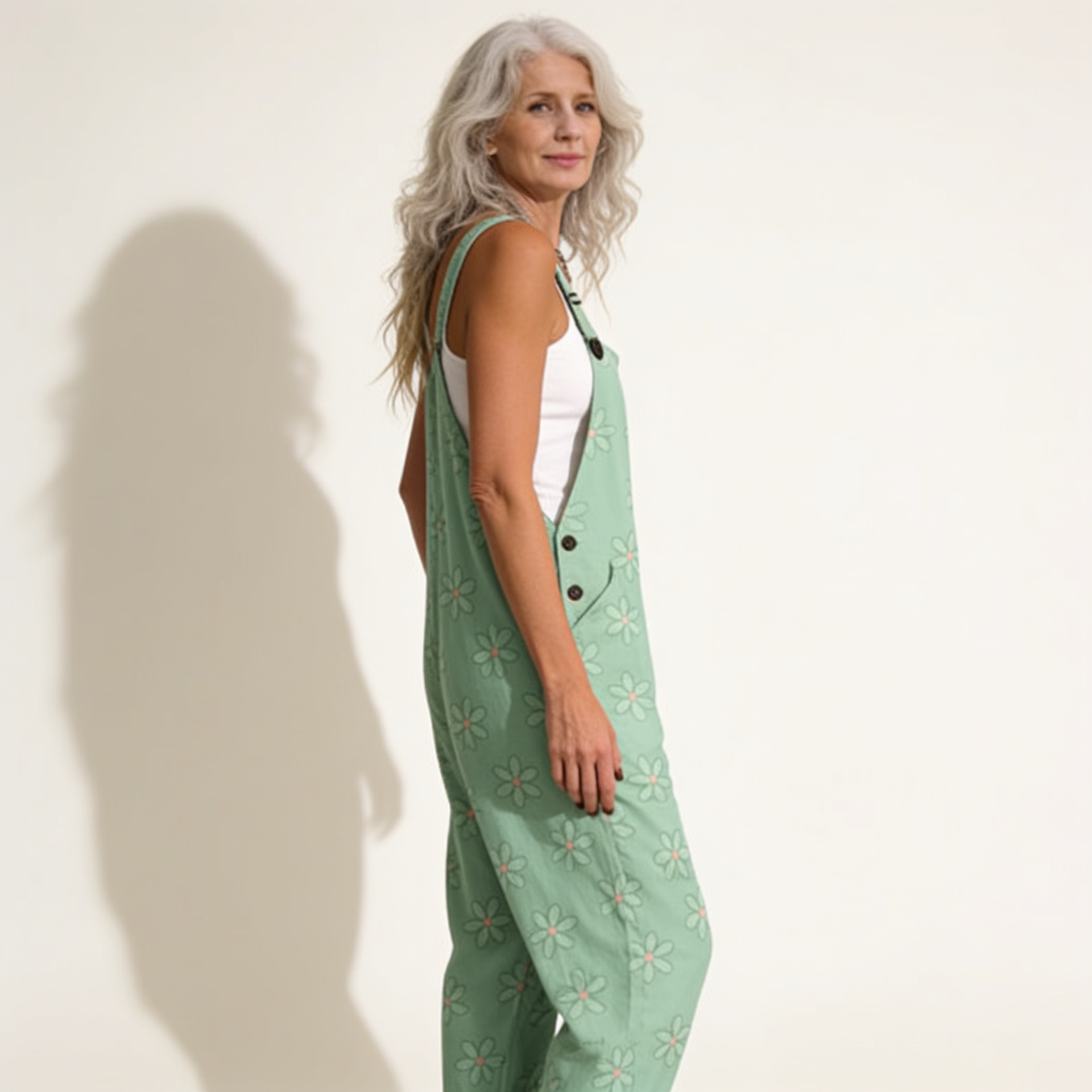 Clemence - Soft Pastel Floral Overalls