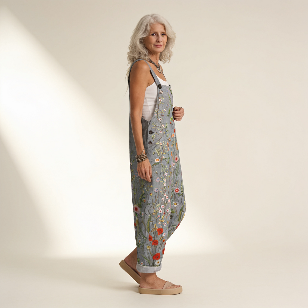 Adeline - Meadow Floral Print Overalls