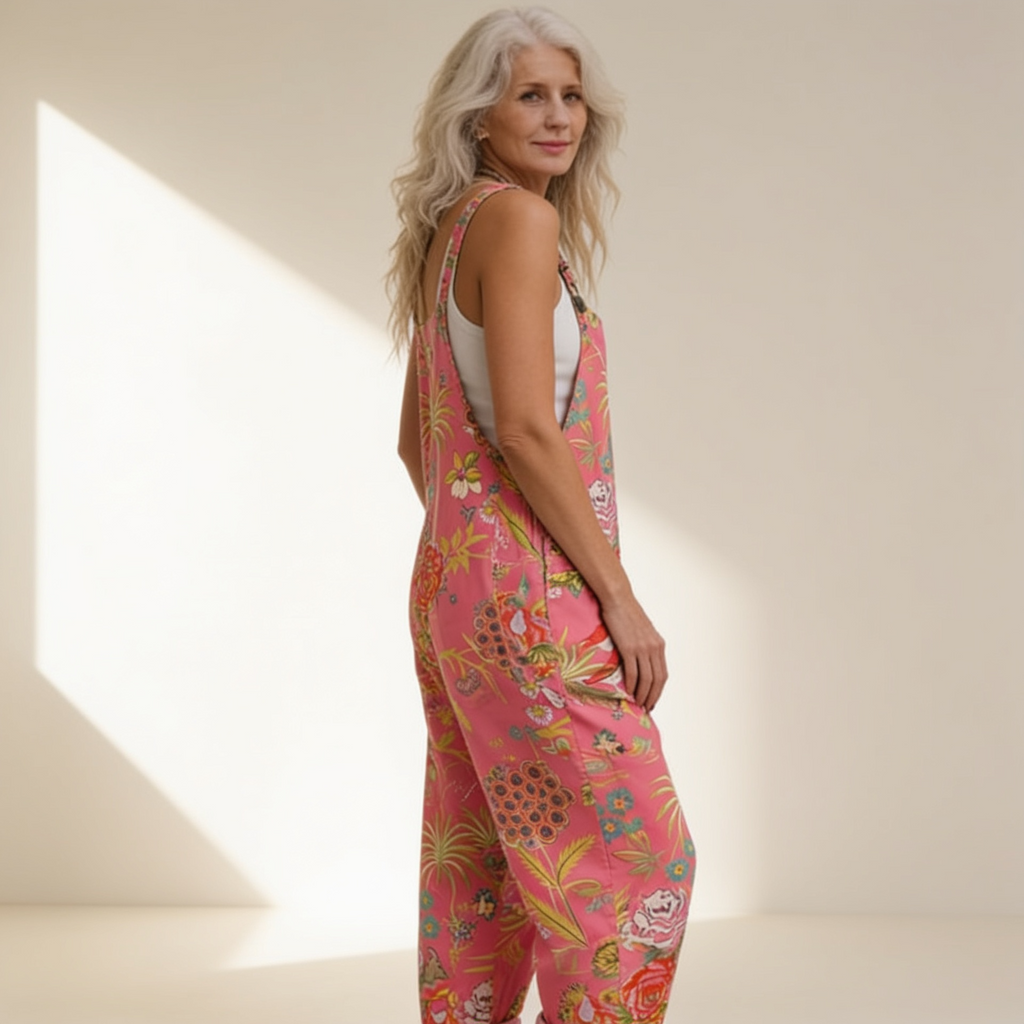 Isaline - Radiant Tropical Floral Overalls