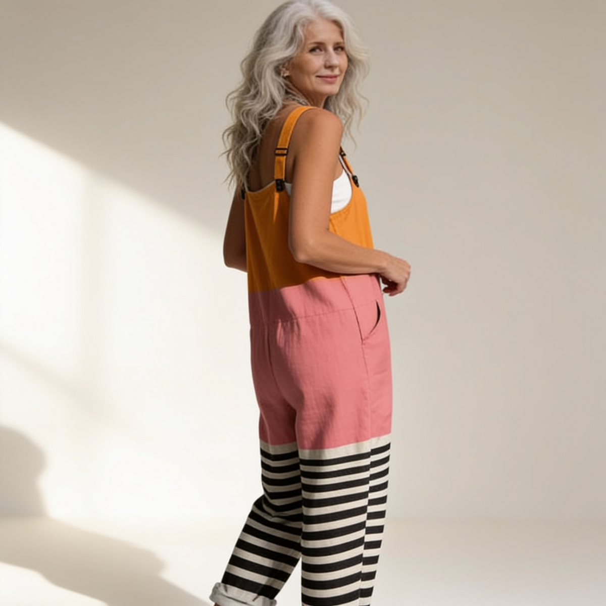 Isaline - Modern Solar Colorblock Overalls