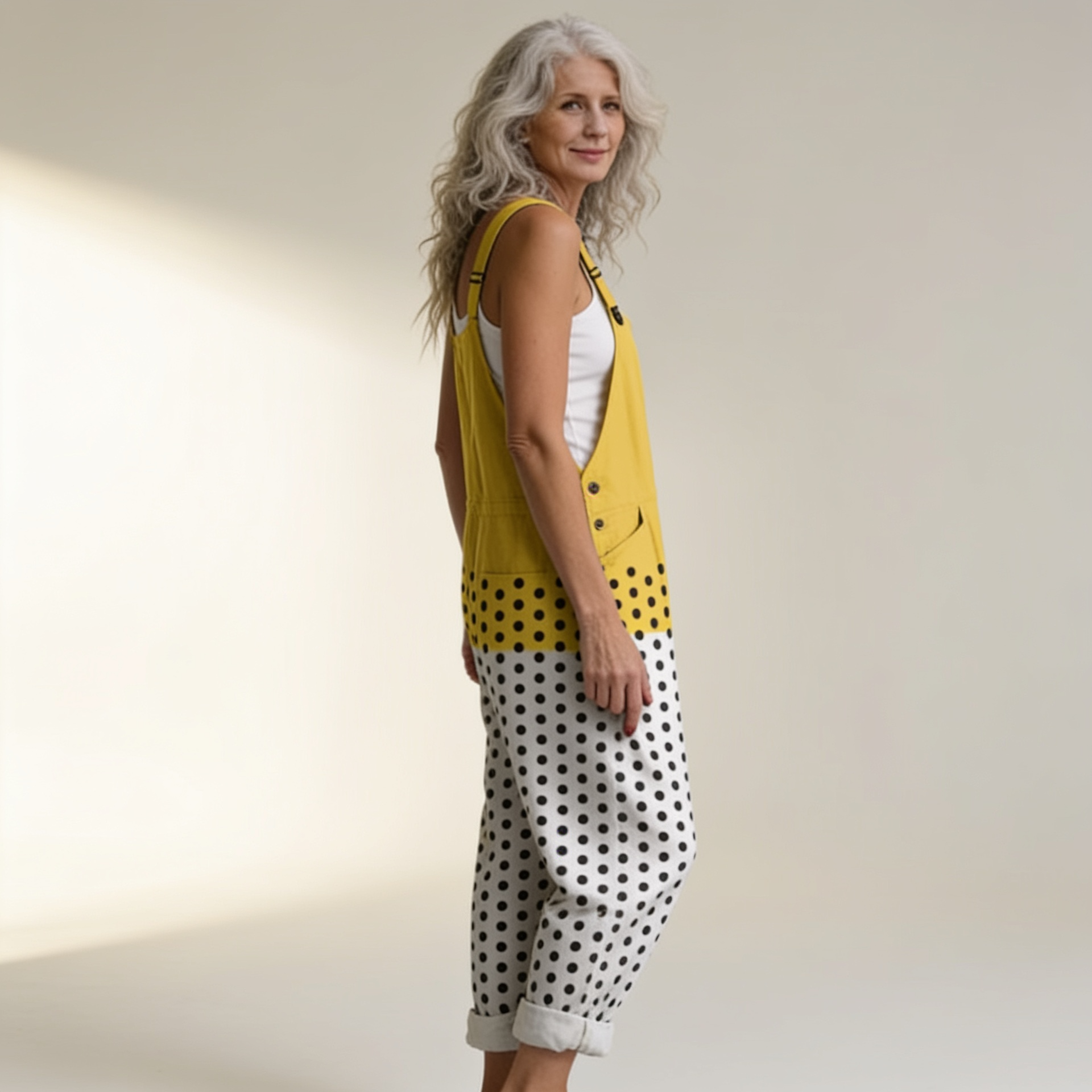 Victoire - Graphic Polka Dot Overalls