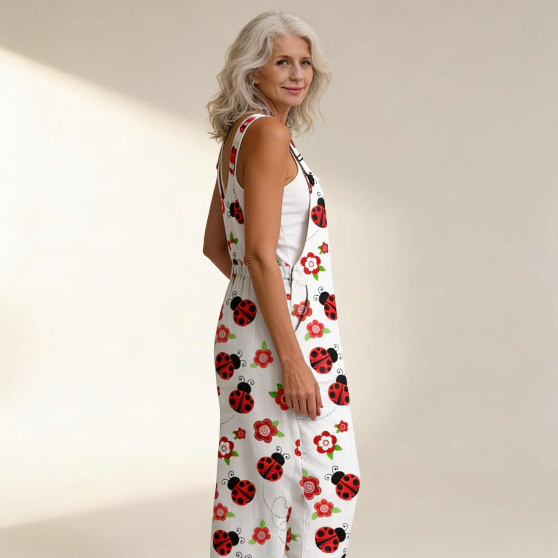 Gabrielle - Luminous Country Ladybug Overalls