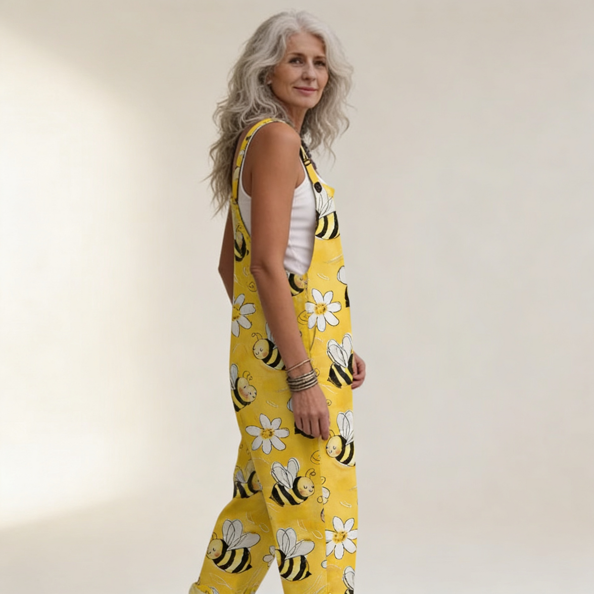 Solene - Radiant Spring Bee Overalls
