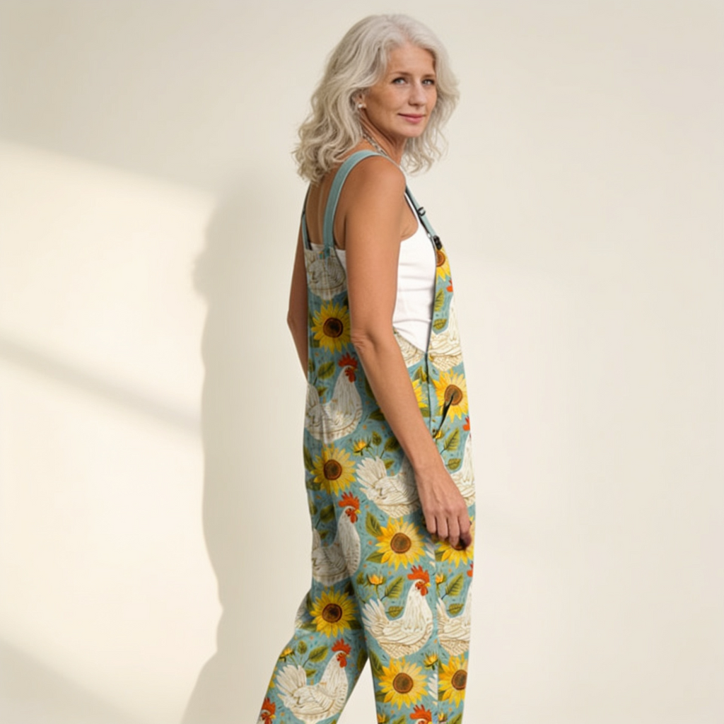 Elodie - Radiant Country Sunflower Overalls