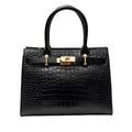Lea paris inspired leather top handle handbag