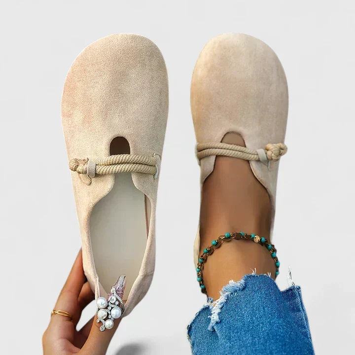 Anais comfort handcrafted leather loafers with delicate tie detail