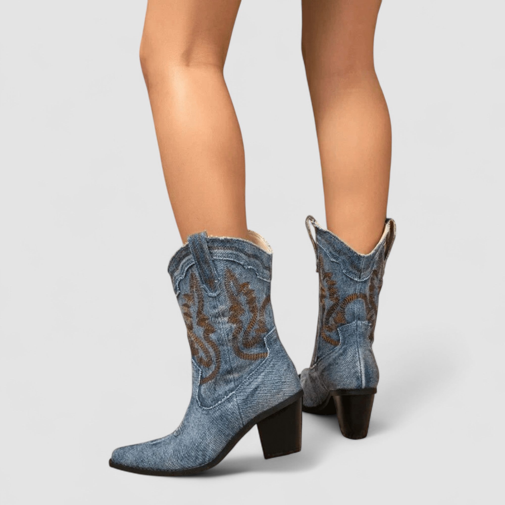 Amelie - Denim Ankle Boots