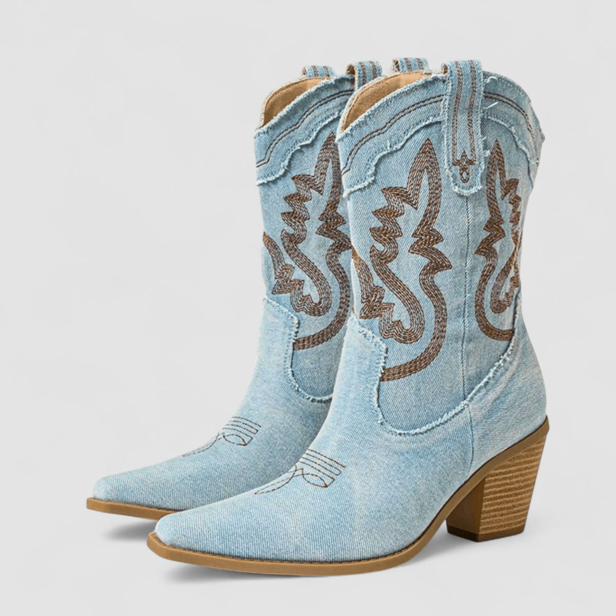 Amelie - Denim Ankle Boots