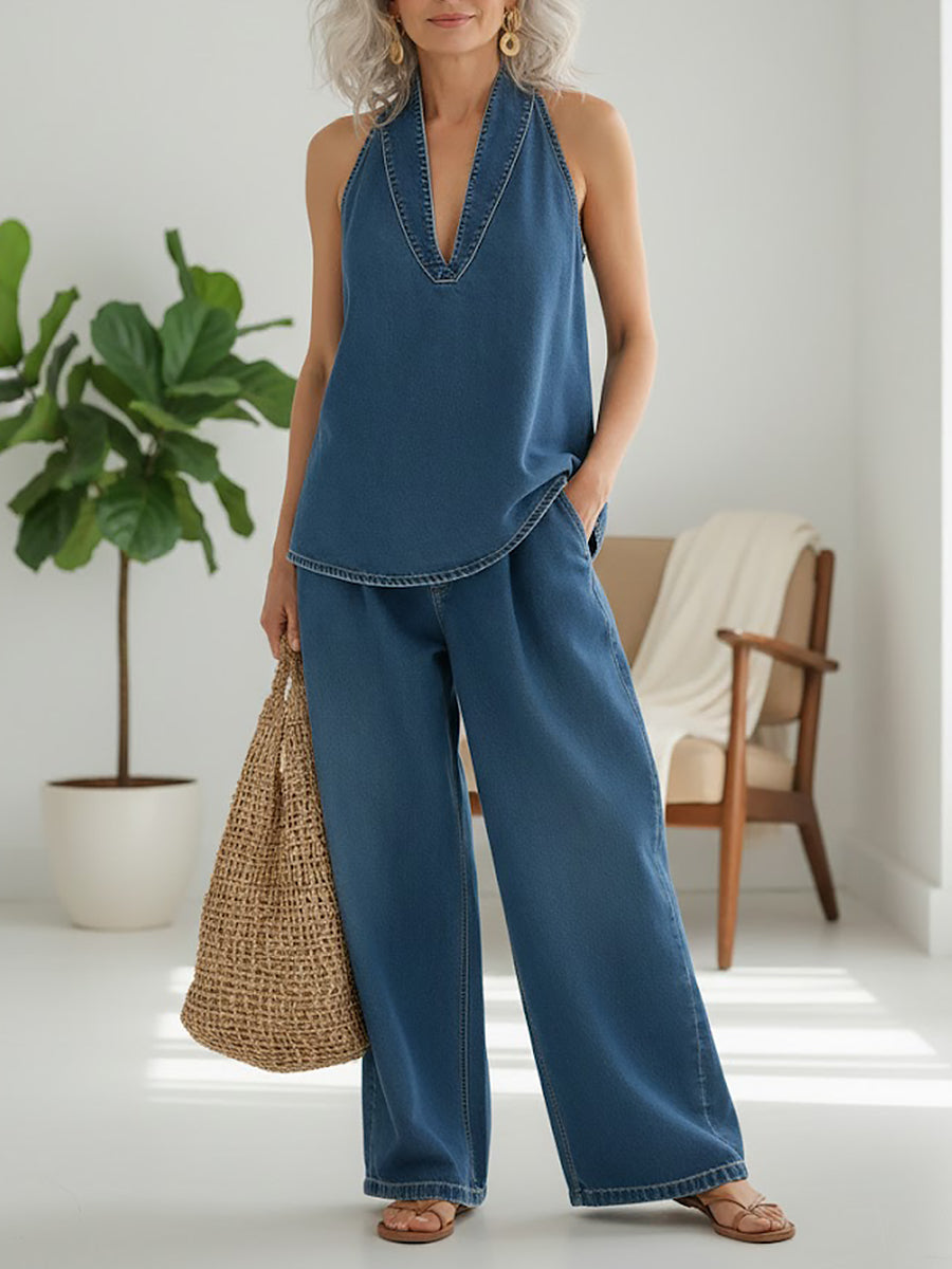 Adrienne - Vintage Two-Piece Denim Set