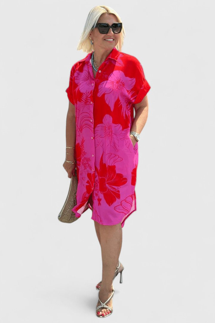 Marcella - Casual Buttoned Shift Dress