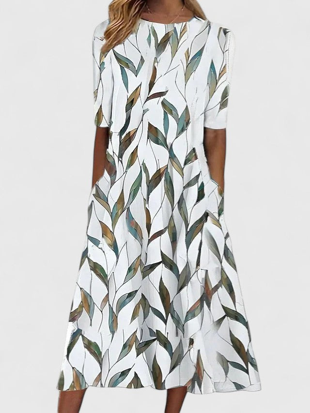 Karina - Sophisticated Floral Midi Dress