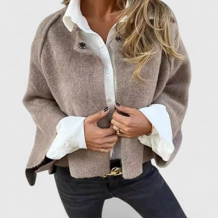 Valeryanne - Open-Front Drop-Shoulder Jacket