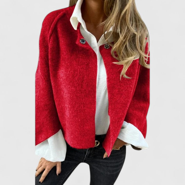 Valeryanne - Open-Front Drop-Shoulder Jacket