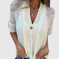 Nina elegant open knit shirt