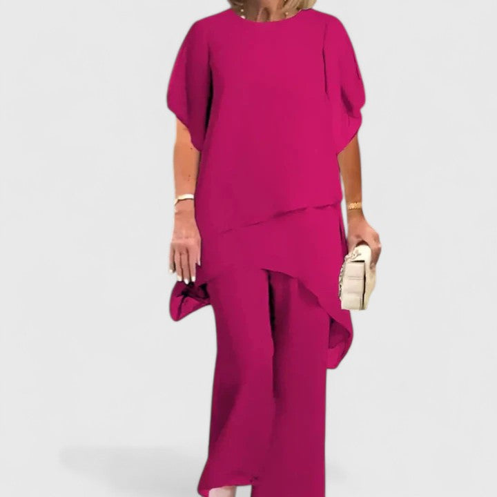 Cassie - Flowy Asymmetric Two-Piece Set