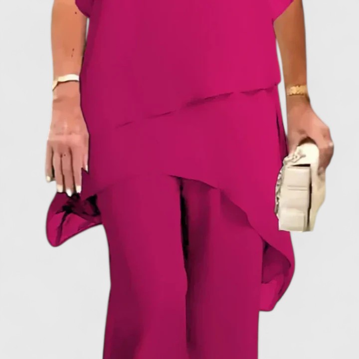 Cassie - Flowy Asymmetric Two-Piece Set