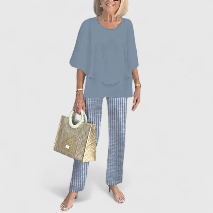 Marzyelle - Elegant Printed Trousers Set