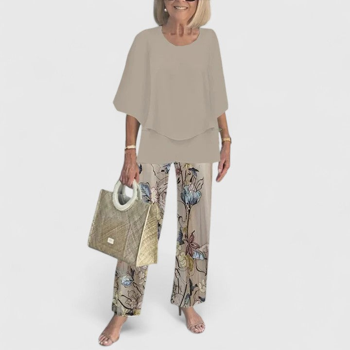 Marzyelle - Elegant Printed Trousers Set