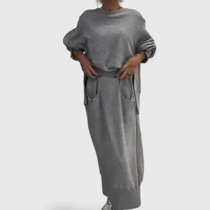 Olivanne - Elegant Two-Piece Skirt Set