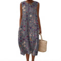Mael sleeveless printed summer dress