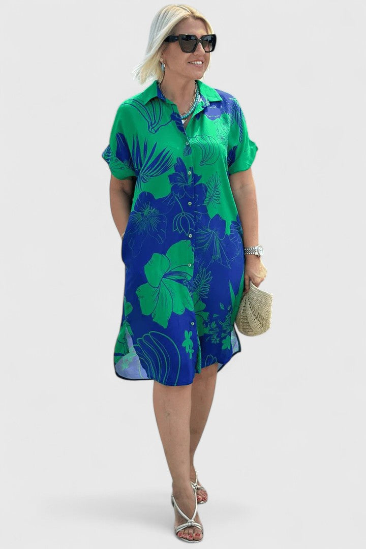 Marcella - Casual Buttoned Shift Dress
